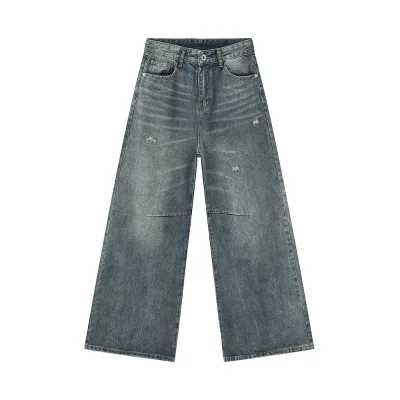 Premium 2025 Bulk Wholesale Prices Vintage Casual High Waist Korean Fashion Custom Men Denim Jeans