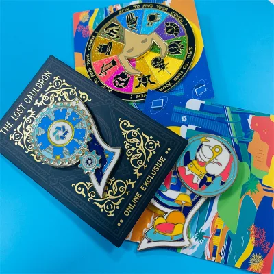Custom Made Rotate Rotating Spinner Arrow Hard Enamel Big Lapel Pin Badge Metal Decision Maker Spin Spinning Enamel Pin