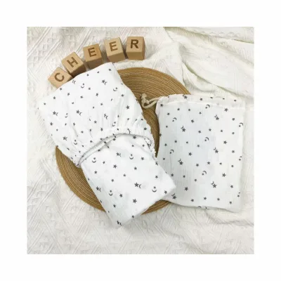 Wholesale Custom Design Muslin Breathable Fitted Baby Crib Sheets White Cotton