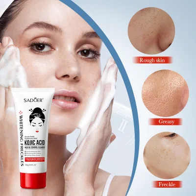 Whitening Face Wash Deep Cleaning Oil Control Facial Cleanser for Men and Women