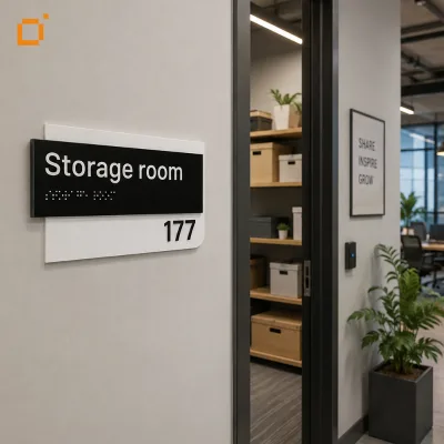 OEM the Storage Room Sign for Blind Indoor ADA Compliant Tactile Braille Sign for Commercial Office Public Interior Wayfinding