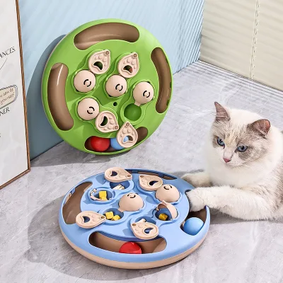 New PP Pet Toy for Cats Dogs Self-Entertaining Boredom-Busting Interactive Rotating Tray Hidden Treats Model Cat Cat Ping-Pong