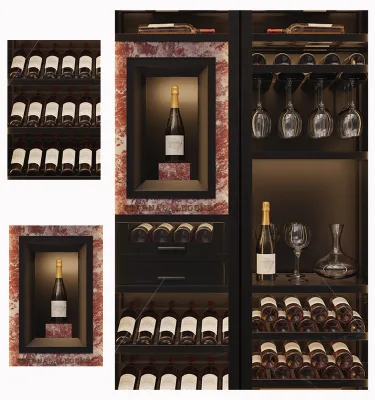 Factory Direct Wall Wine and Beverage Cellar Cooler Wine Chiller Compressor Stainless Steel Wine Refrigeratort for Supermarket