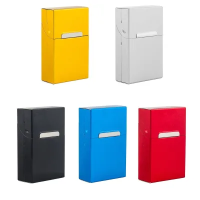 High Quality Aluminum Alloy Magnetic Cigarette Case Portable 20pcs Capacity Metal Cigarette Holder Cigarette Box