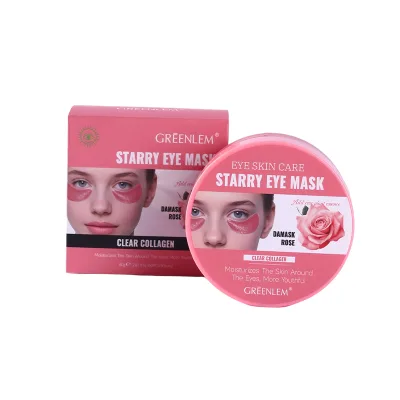Private Label Wholesale OEM ODMDamascus Rose Starry Sky Eye Pad Mask Hyaluronic Acid Vitamin E Reduce Dark Circles Puffiness Eye