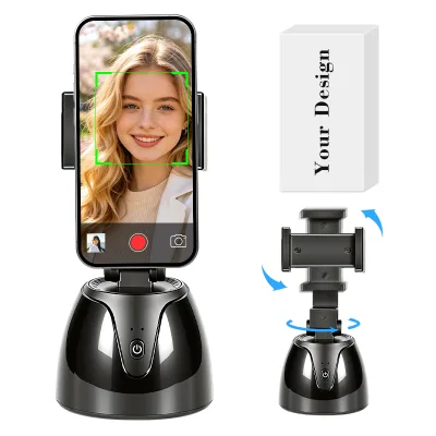 Portable Auto Tracking Phone Holder AI Powered Auto Face Tracking Multi-Angle Smart Selfie Stick for Outdoor Vlogging Travel