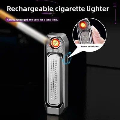 Metal Mechanical Magnetic Card-Dispensing Stress-Relief Tungsten-Filament Luxury Rechargeable Lighter Stylish Personalized