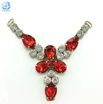 Summer Beach Sexy Red Crystal Rhinestones Body Jewelry Fashion Bikini Y Chain Connector for Thong Bikini Design