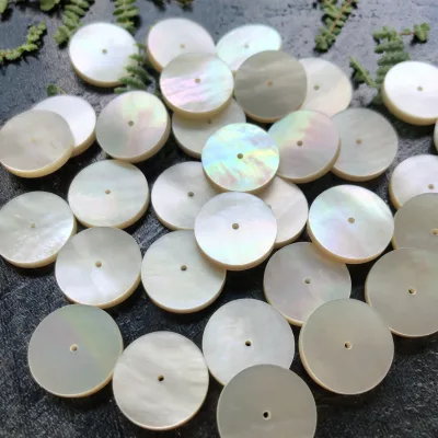 Wholesale Natural Quartz Shell Gemstone White Mother of Pearl Button Wholesale Natural Shell Button
