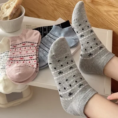 Women's Short Socks Spring/Summer Style Breathable and Versatile Women's Socks for Summer