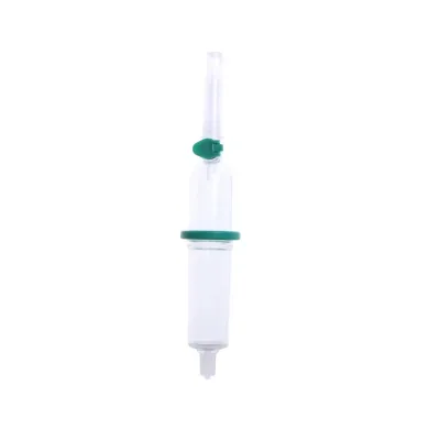 Medical IV Automatic Flow Stop Drip Chamber Blood Transfusion Drip Chamber,Intrafix Air Stop Drip Chamber with 20Drops/min ISO