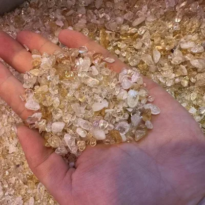 Bulk Wholesale 5-8mm Crystals Healing Gravels Natural Gold Brazil Citrine Crystals Chips for Decor