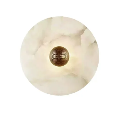 Simple Natural Marble Round Wall Lamp Living Room Background Wall Bedroom Marble Decorative Lamp