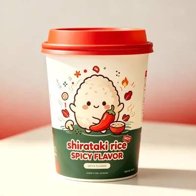 Spicy Flavor Dried Konjac Rice Halal Certified Instant Rice Meal Ready to Eat for Busy Life