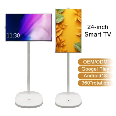 Full hd Camera Bestie Tv Portable 24 Inch Touch Screen Monitor Industrial WLED Tv Mini Screen Rechargeable Small Tv