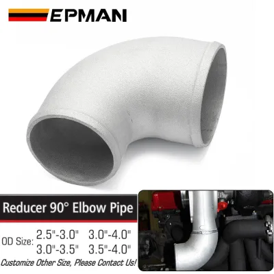 EPMAN 90 Degree Inlet Elbow Reducer Pipe Joiner Turbo Weld Inlet Tight Bend Cast Aluminum Intercooler Air Intake OLIVER Fit