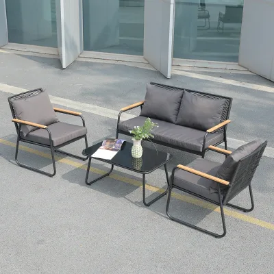 Top Sell Stylish Designed Aluminum Outdoor Furniture Set with Waterproof Polyester Cloth Mat for Sale by Exporters