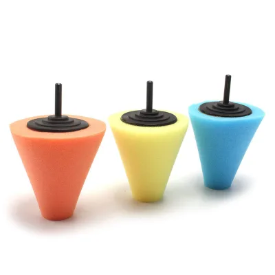 Auto Wheel Polishing Sponge Used for Electric Drill 3inch Burnishing Ball Polishing Cone Car Hub Buffing Sponge