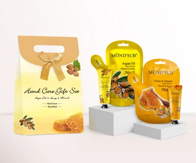 Cute Organic Vitamin C Moisturizing Custom Logo Whitening Lotion Mini Private Label Hand Cream Gift Set