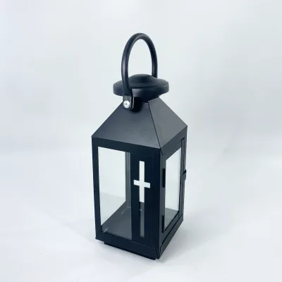 Metal Cage Lantern Tops Iron and Glass Lantern