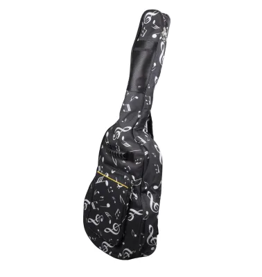 600D Waterproof Ripstop Nylon Oxford Two Exterior Pouches Adjustable Strap Acoustic Guitar Case for Secure Transport