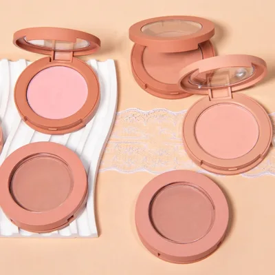 Custom Logo Waterproof Single Blush Pink Peach Powder Matte Blush Cheeks Makeup Smooth Transfer-Resistant Matte Natural Finish