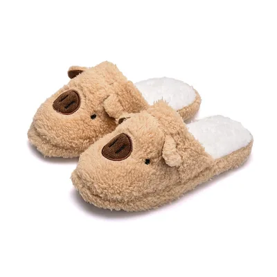 Unisex Cartoon Animal Ladies Women Household slippers Indoor Women Fluffy Plush Cotton Warm Soft slippers