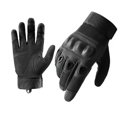 Tactical Winter Gloves Men's Ultra-fiber Leather Stair Cloth Long Finger Hard Shell Protective Off-road Cycling Wear-Resistant
