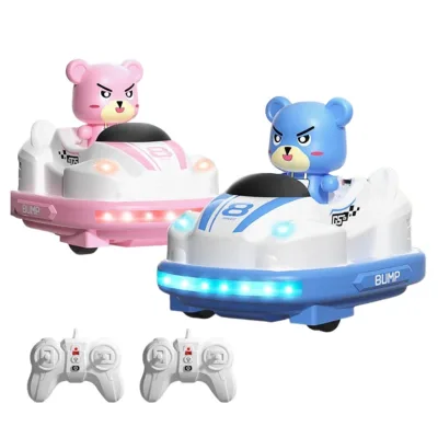 2.4G Stunt Rc Car for 2 Players RC Bumper Car Remote Control Crash Vehicle with Light and Music