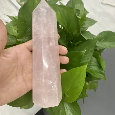 Crystal Wholesale Bulk Handmade Products Crystals Towers Large Rose Quartz Tower for Decor