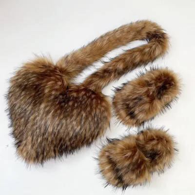 Ladies Fur Slippers Genuine Leather Plush Lined EVA Sole Warm Winter Indoor Comfort House Footwear for Women Sizes 36 to 46
