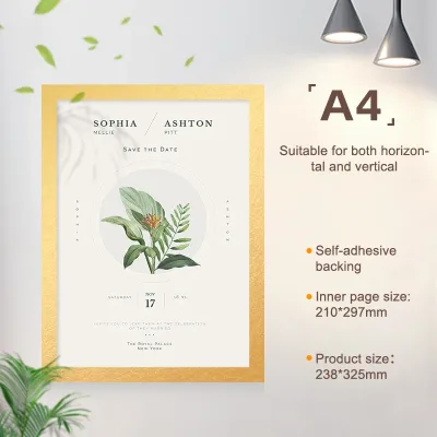 Soft Rubber Magnet Certificate Frame for Industrial Grade Document Protection Display of Awards Photos & Certificates