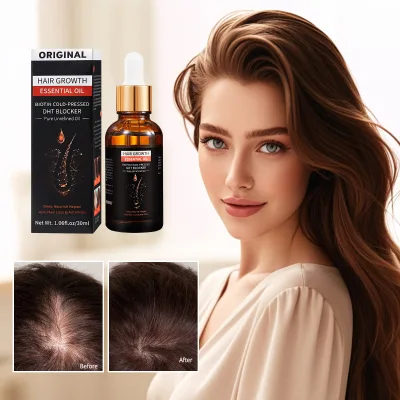 New Hair Growth Oil With Herbal Extract for Deep Nourishing Damage Repair Oil Hair-Loss Prevention Promotes Hair Growth Serum