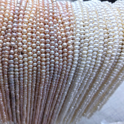 Pearl Beads Natural Loose Freshwater Pearls 4-4.5MM Loose Near Round Fresh Water Freshwater Loose Pearls