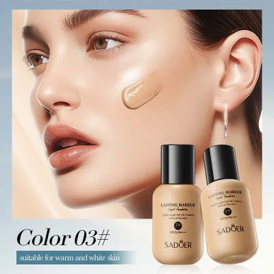 Full Coverage Liquid Foundation 10 Colors Long Lasting Foundation Face Makeup Female Face Cosmetics Waterproof Makeup Concealer