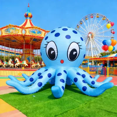 Custom Festival Party Show Walking Inflatable Octopus Costume Inflatable Ocean Animal Puppet