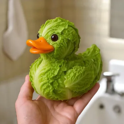 Cross-border New Product Whimsical Vegetable Duck a Quirky Craft Piece Hand & Footprint Maker From China