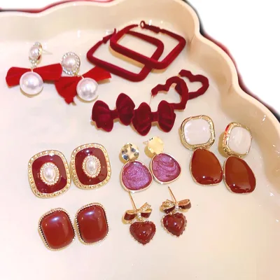 Multiple Styles Colorful Resin Earring Resin Acrylic Stud Hoop Earrings Women Luxury Jewelry Wholesale