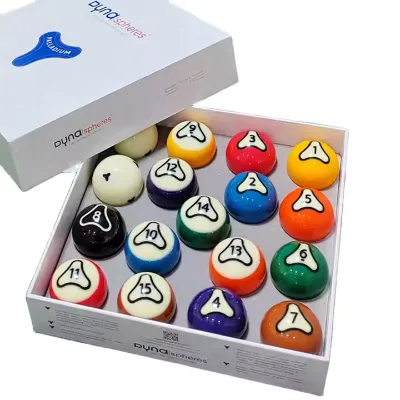 DYNASPHERE Dynasphere Platinum 2-1/4 In. Belgian Billiards Pool Balls Set W/Racks