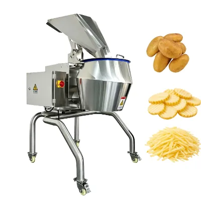 Strong Motor Centrifugal Vegetable Cutting Machine Wavy Potato Crinkle Cut Potato Wavy Slicing Machine