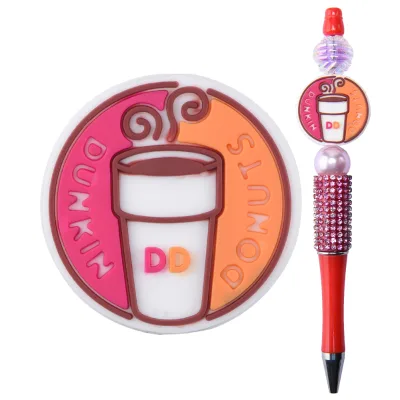 Happy Bears PVC Focal Beads for Keychain Singer Silicone Point Bead for DIY Craft Projects Candy Chocolate Pen Bead