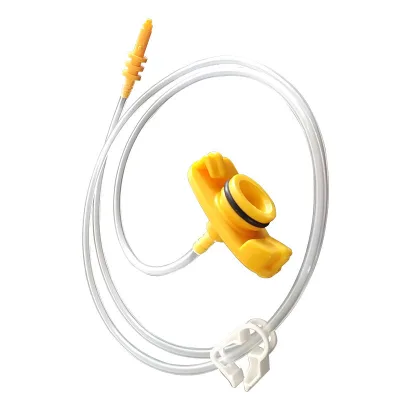 Industrial Syringe Adapter for Ultra-fine Tubing with Flow Control Shut-off Clamp Precision Connector