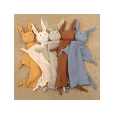 Hot Sale Muslin Non-toxic Organic Washable Infant Security Super Soft Baby Comforter Blanket