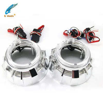 Dual Color CCFL Angel Eyes 2.5 Inch hid Xenon Projector Lens Headlights