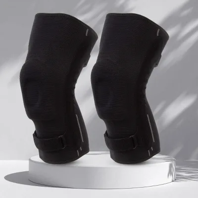 High Quality Knitting Nylon Silicone Spring Knee Pads Knee Joint Support for Sports Running Basketball