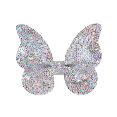 Europe and the United States Children's new bow butterfly hair clip sparkly sequin accessories baby hair clip