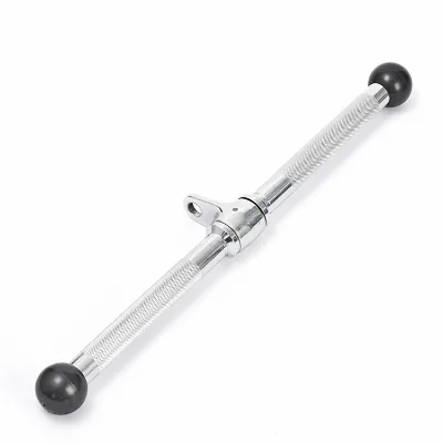 Chromed Straight Fitness Steel Cable Attachments Revolving Straight Tricep Lat Bar