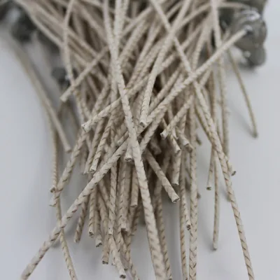 Eco-friendly Brown Cotton Wick Wrapped with Soy Wax With Smokeless or White Smoke