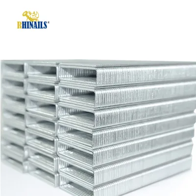 Rhinails 16GA N Series Heavy Wire Crown Staples N822-N850 Galvanized Carbon Steel Pneumatic Carton Closing Furniture Woodworking