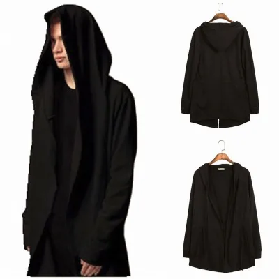 Hot Sale Cloak Hooded Coat Men Long Casual Overcoat Winter Dark Series Big Hoodie Couples Loose Trench Coat
